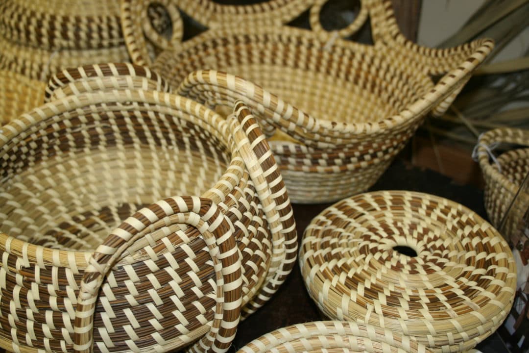 Sweetgrass baskets.