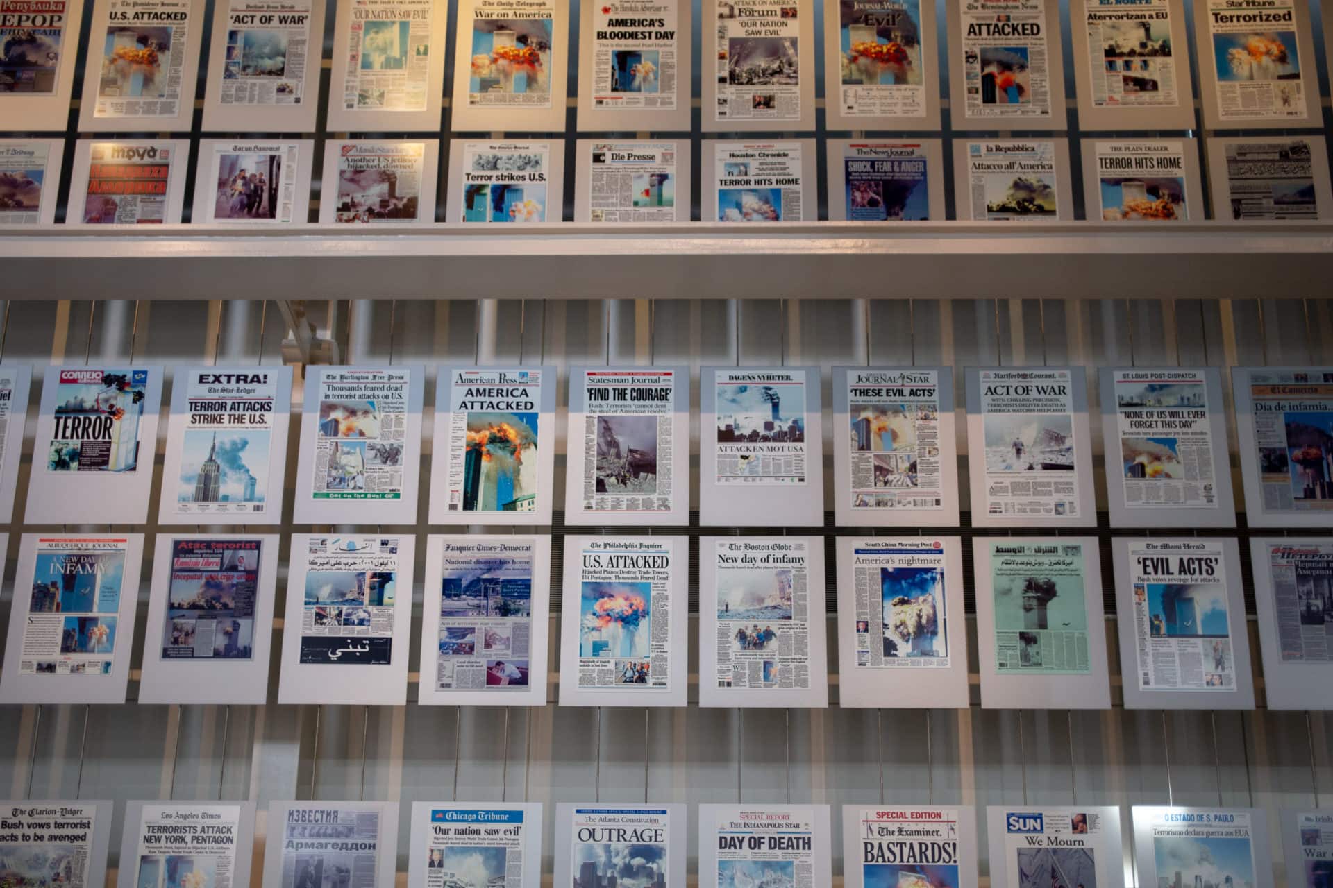 9/11 front pages.