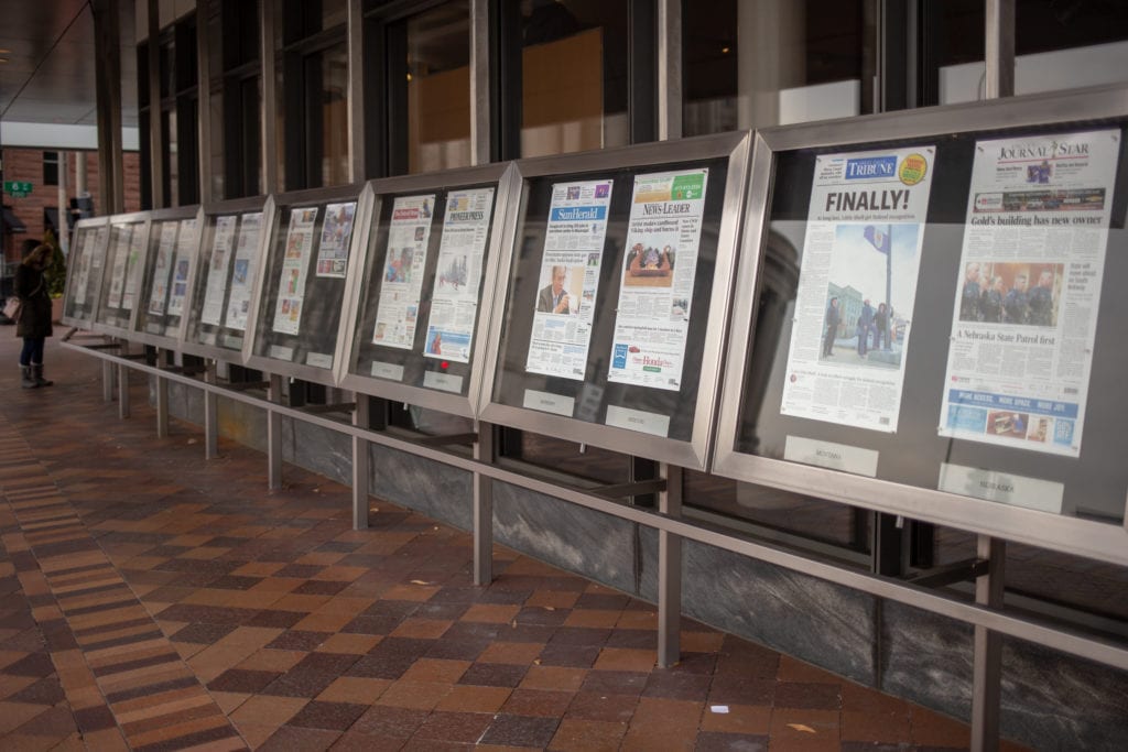 The Today's Front Pages display.
