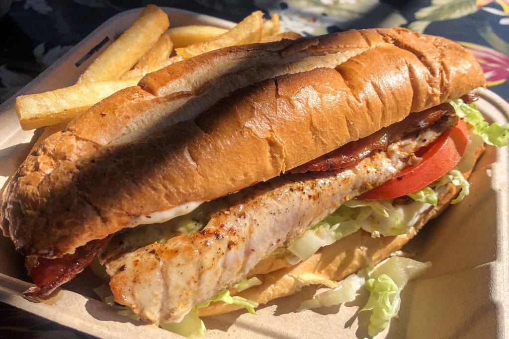 The Ahi Tuna BLT from Da Fish Shack located in the town of Hana is one of the freshest quick bites at that end of the island.