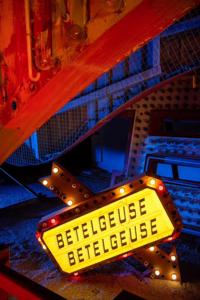 The "Betelgeuse" sign is designed to blend in.