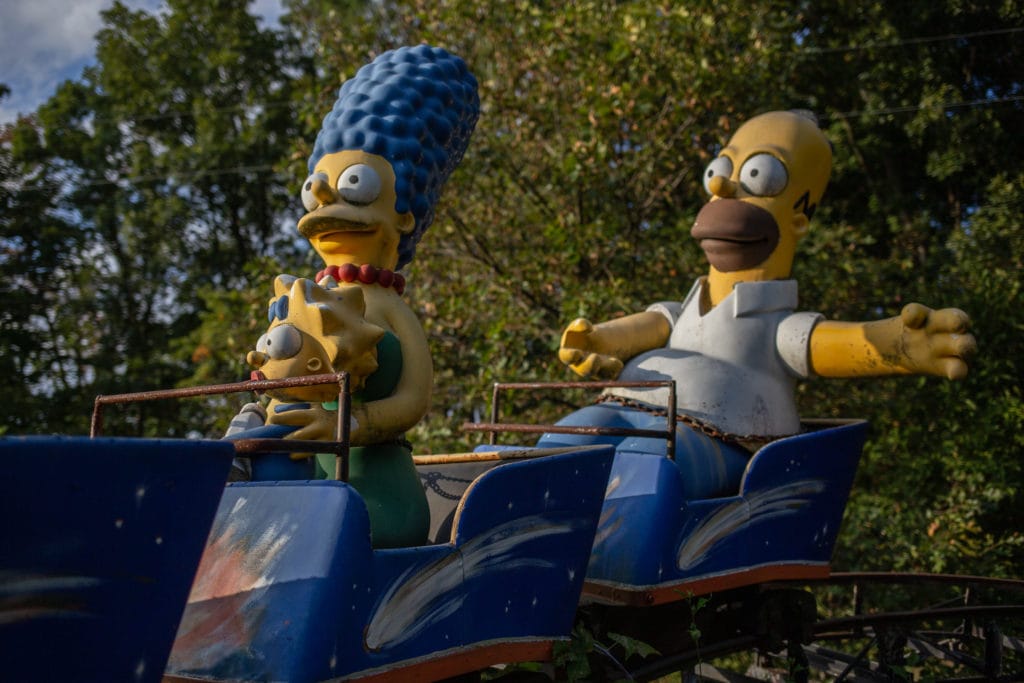 Marge, Homer, and Maggie.