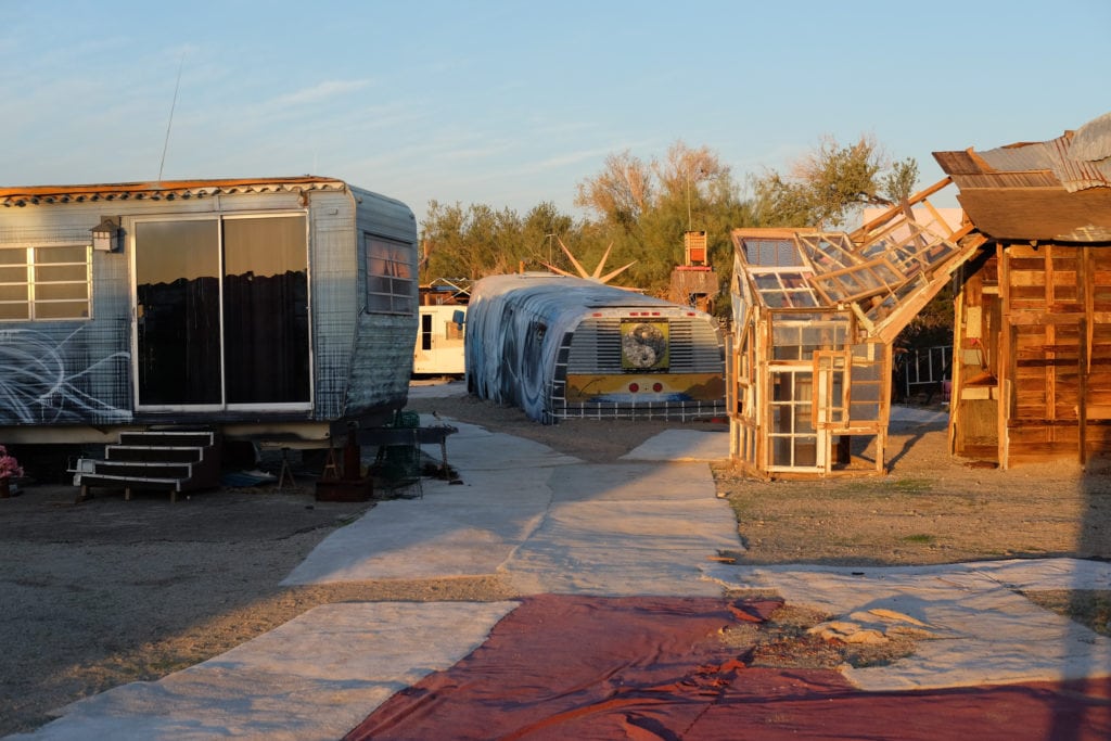 A handful of East Jesus residents live in trailers behind the public museum.