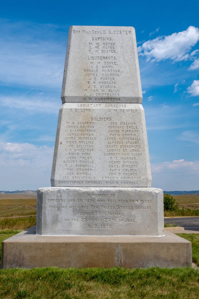 Custer Monument at Little Bighorn Battlefield National Monument.