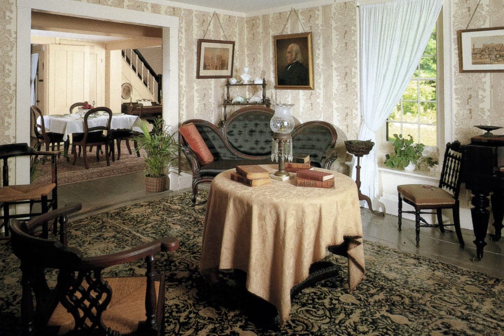 Parlor and dining room.