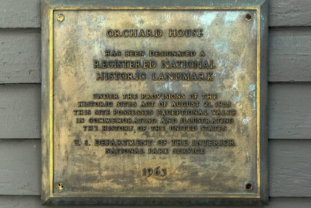 Historic landmark plaque.