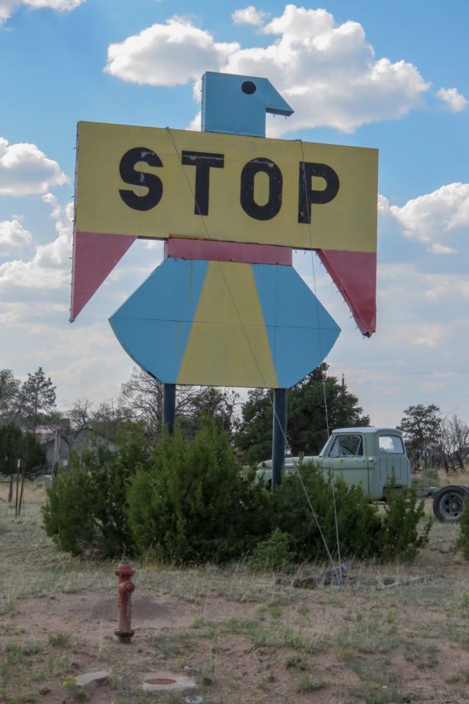 You can't miss the Pie-O-Neer's STOP sign.