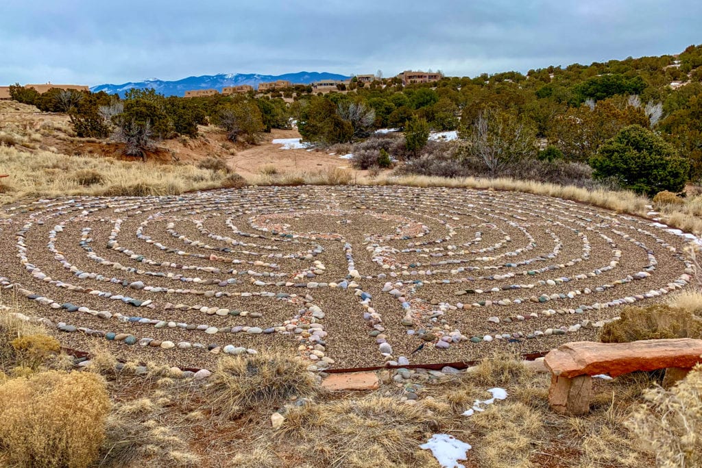 Aldea is a new development, but already has its own labyrinth.