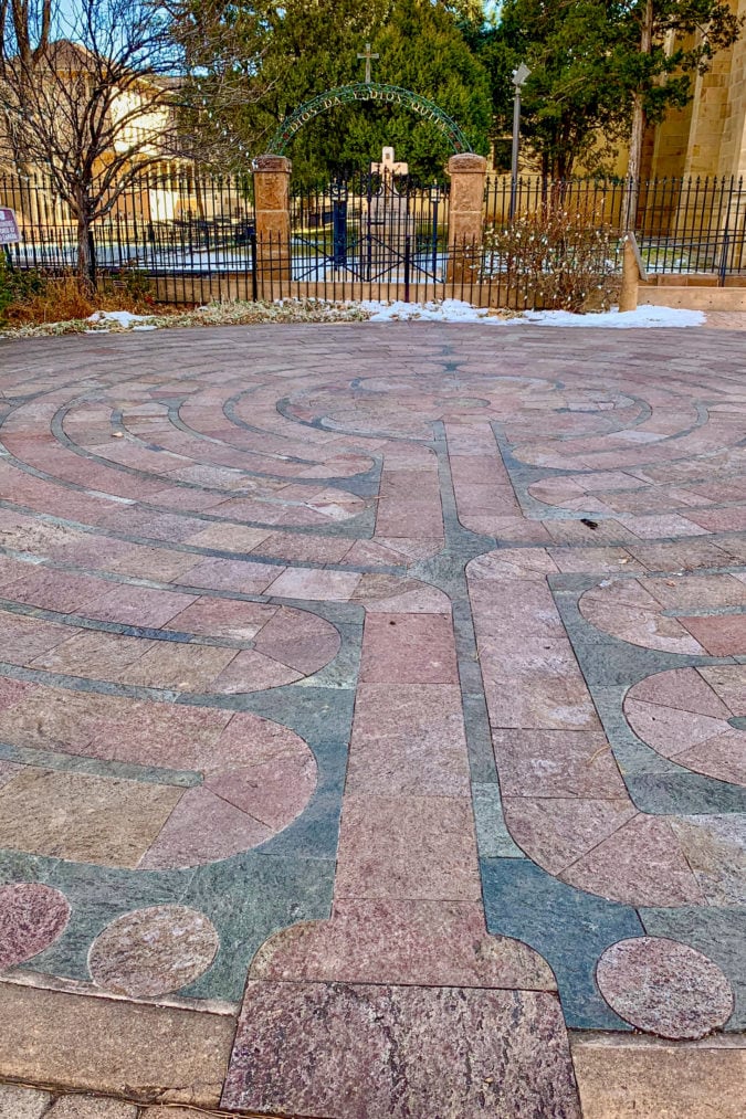 Entry of labyrinth at St. Francis Assisi.
