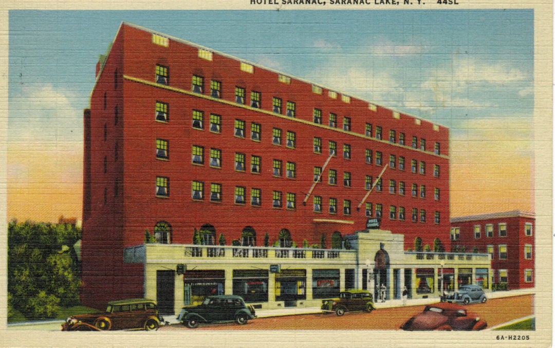Historic depiction of the Hotel Saranac.