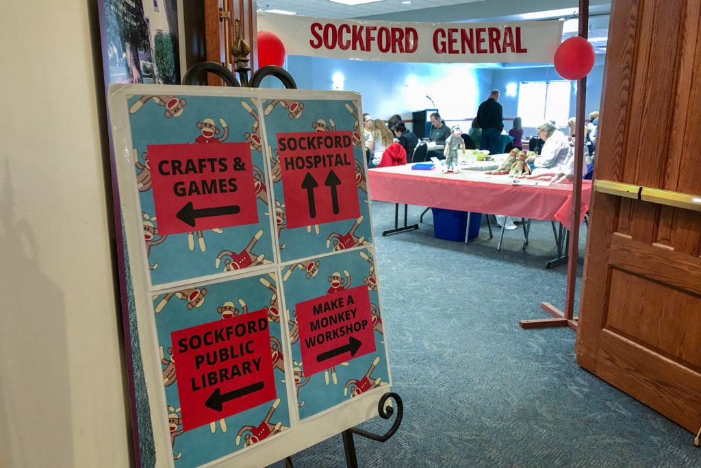 The entrance to the Sock Monkey Madness Festival