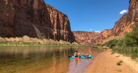 Horseshoe Bend from 1,000 feet below: A paddleboarding adventure on the Colorado River