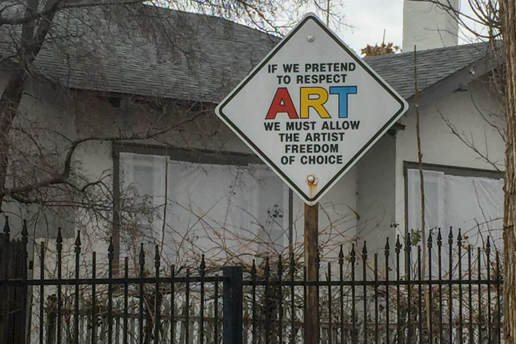 "If we pretend to respect art we must allow the artist freedom of choice."