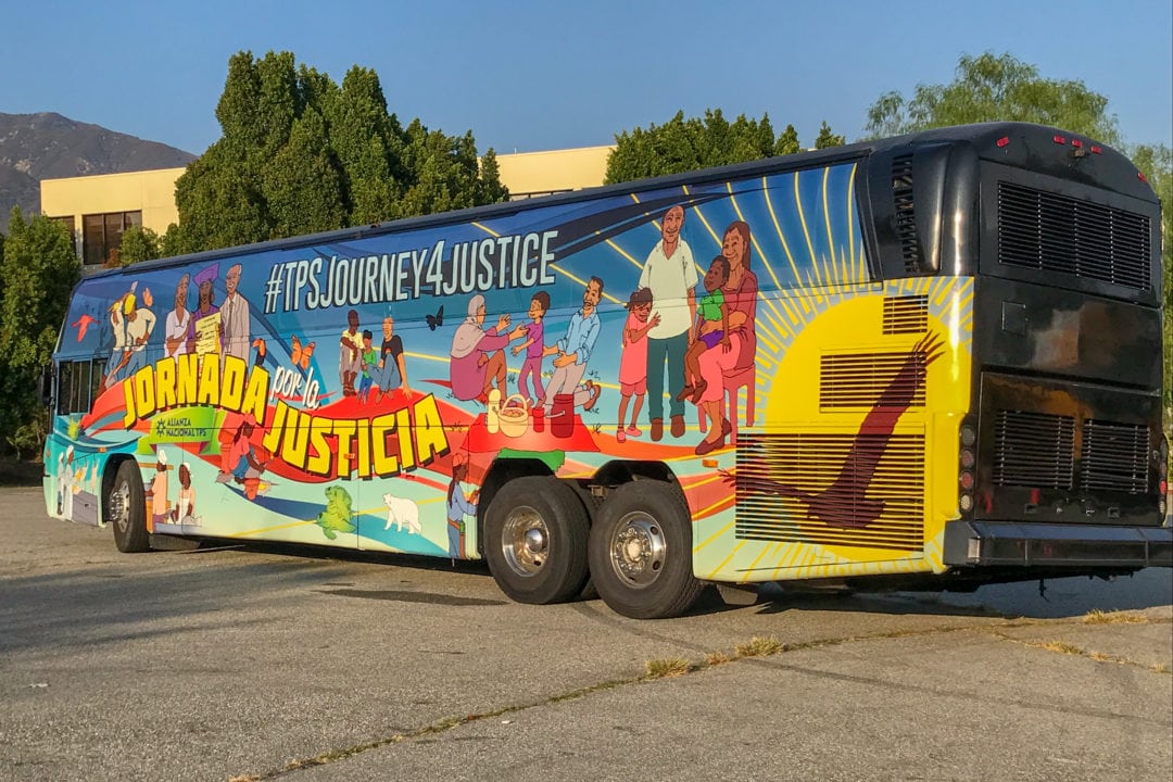 The Jornada por la Justicia / Journey for Justice bus.