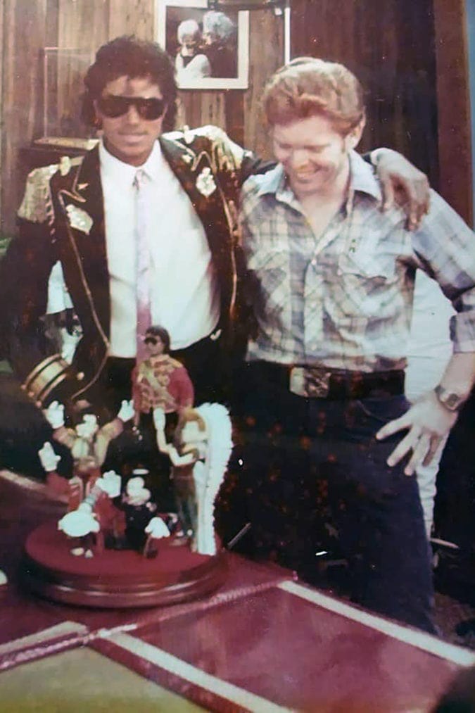 Art Millican with Michael Jackson in 1983.