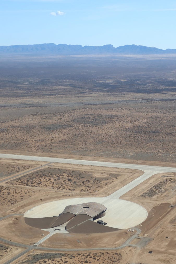 Aerial view of Spaceport America