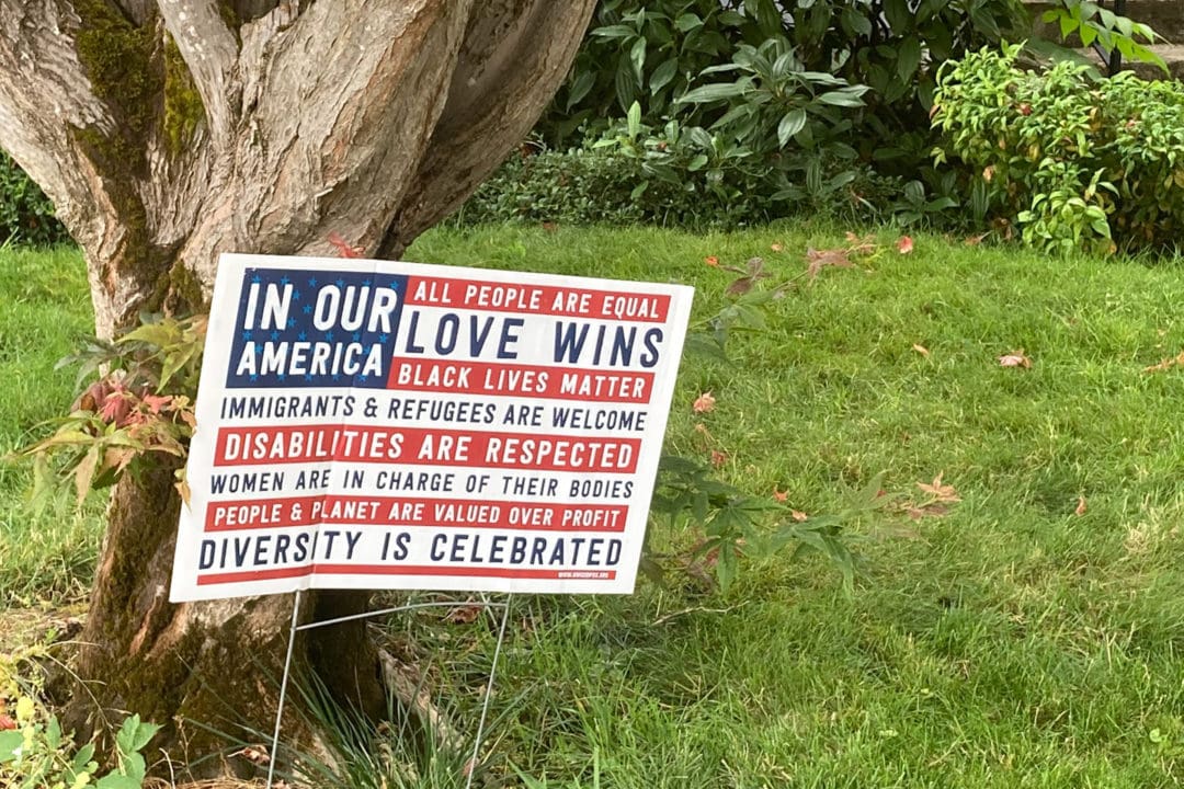 A sign in Portland, Oregon.