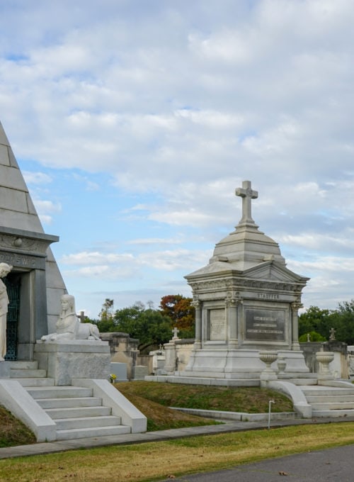 Crying dogs and flaming tombs at Metairie Cemetery, one of New Orleans' most grandiose graveyards