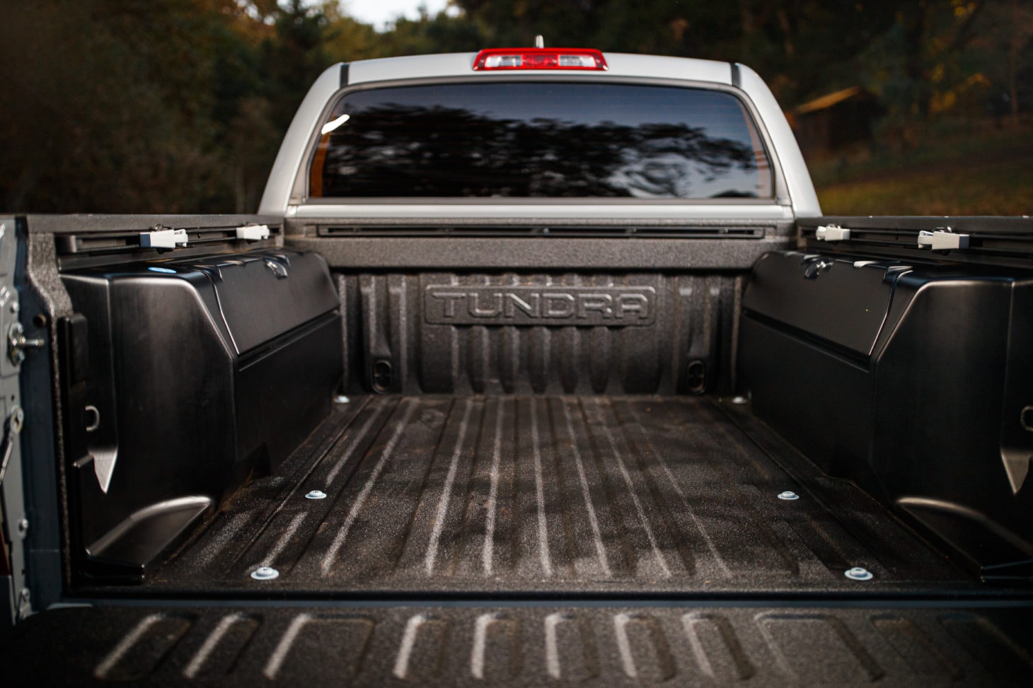 View of an empty truck bed