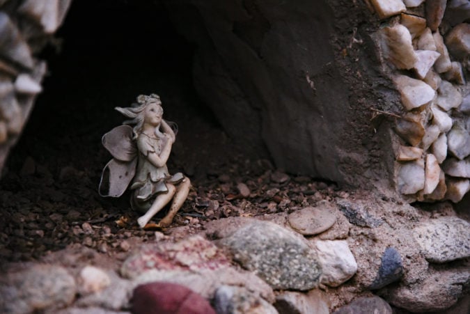 Valley of the Moon fairy statue in rock cave