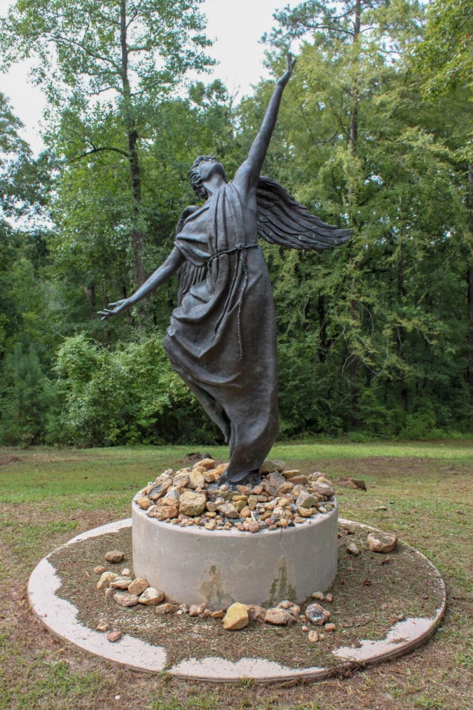 Angel memorial at Cedar Lane cemetery