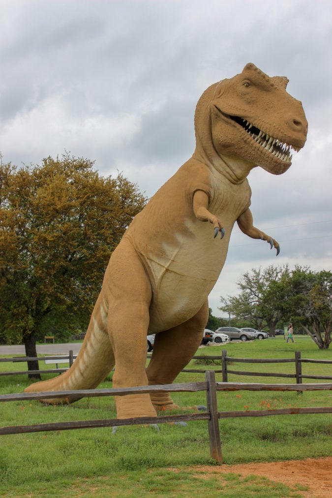 A 50-foot-tall toothy Tyrannosaurus Rex.