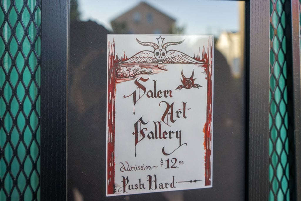 Salem Art Gallery sign.