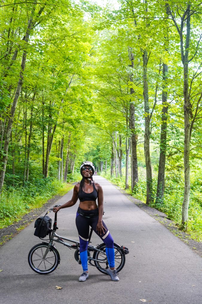 Nabongo biking in Massachusetts.