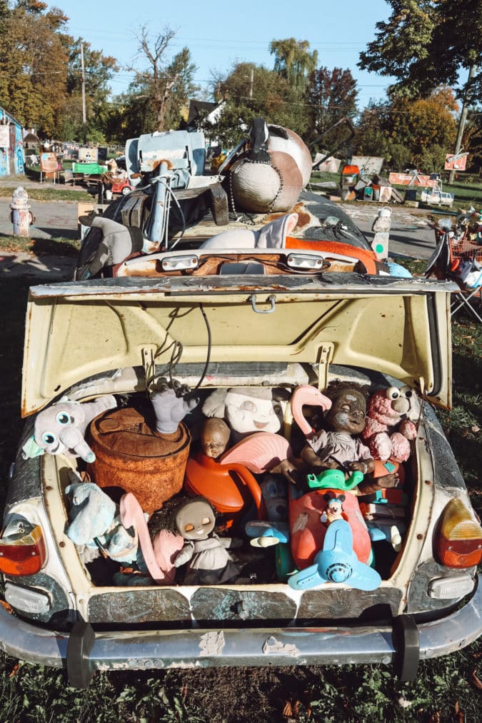 A trunk filled with toys.