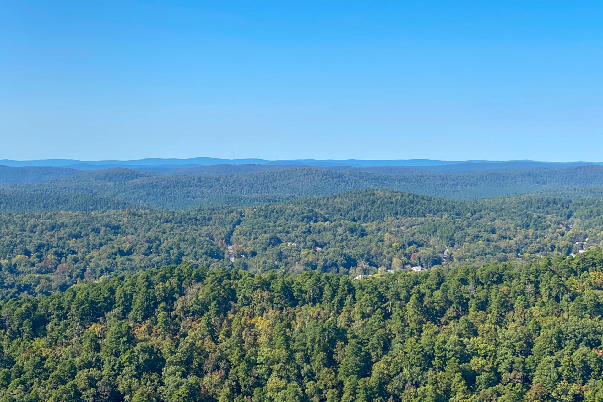 The view from the Hot Springs Tower gives visitors a 360-degree panoramic view of the park.