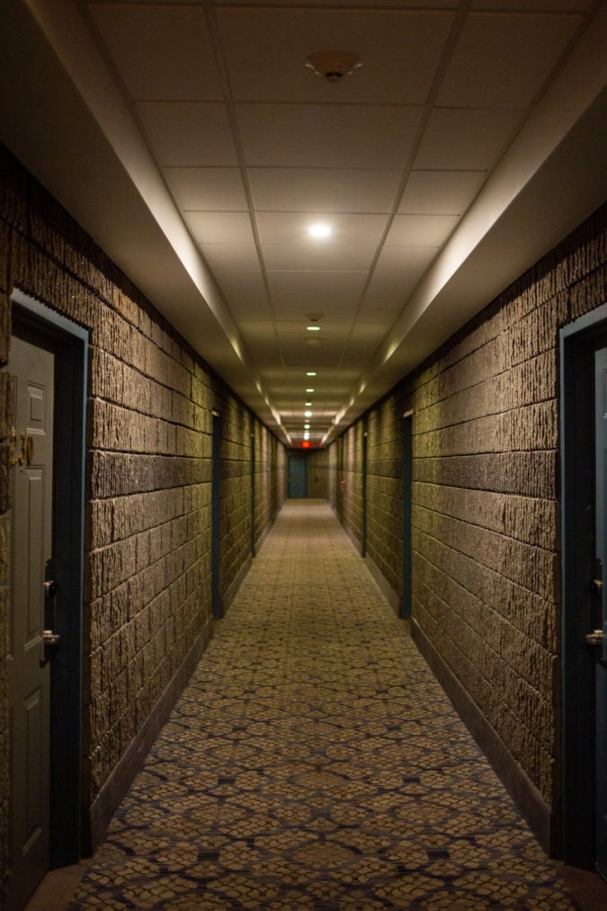 Hallway at the Loop Inn.