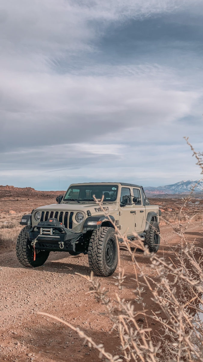 Jeep on a desert trail