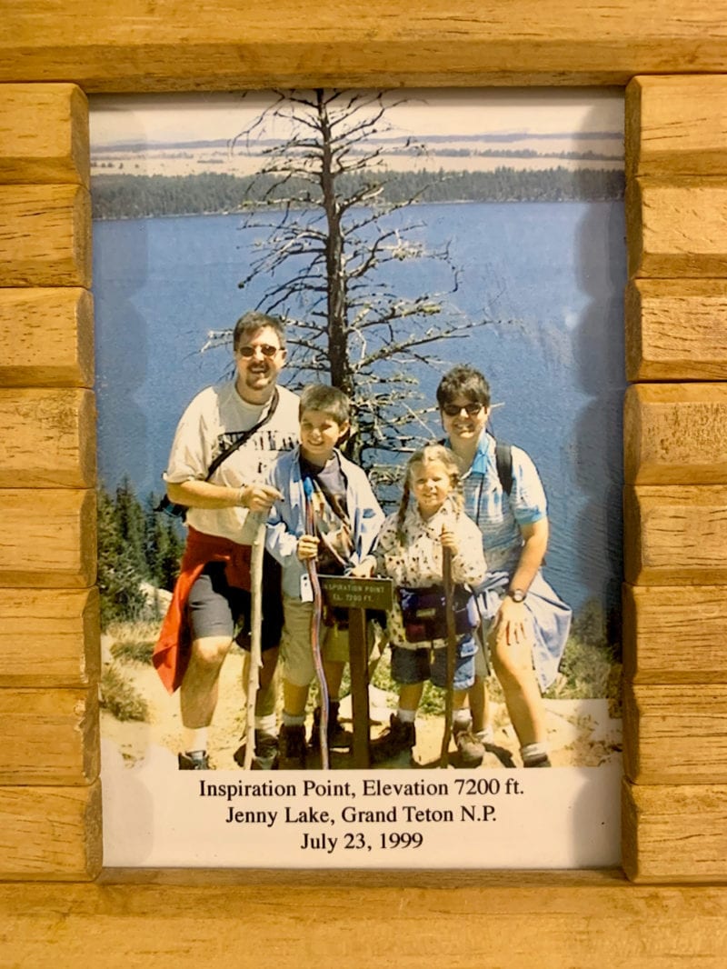 Family photo from 1999 at Jenny Lake
