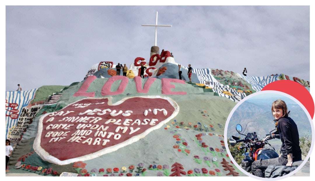 salvation mountain, a colorful art installation in the california desert