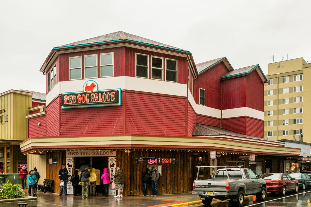 the outside of the red dog saloon in juneau, alaska