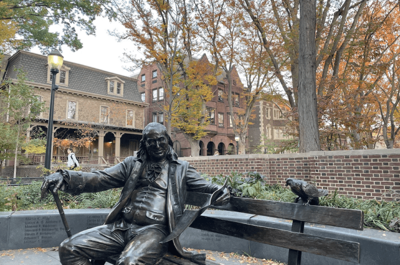 Ben Franklin statue at the University of Pennsylvania.