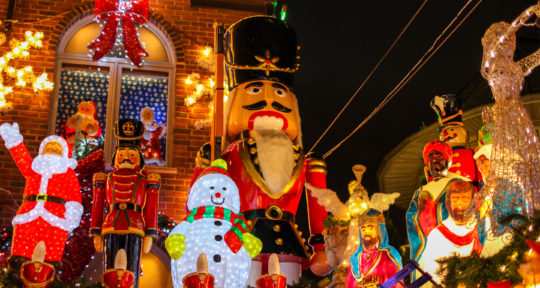 Forget Rockefeller Center—New York City’s best holiday light displays are in southwest Brooklyn