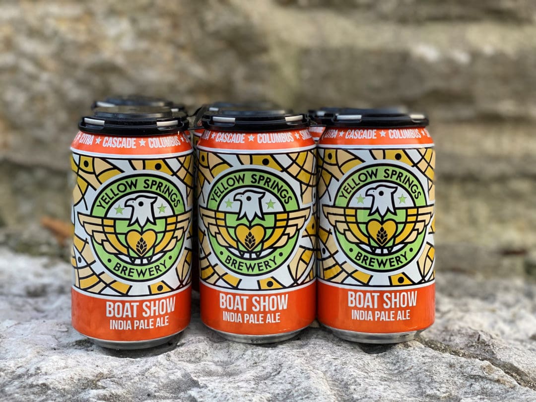 a six pack of a yellow springs boat show india pale ale