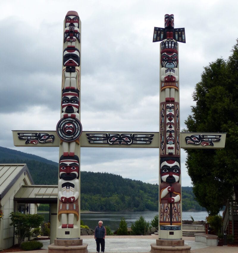 Jamestown S’Klallam Tribe totem poles in Washington