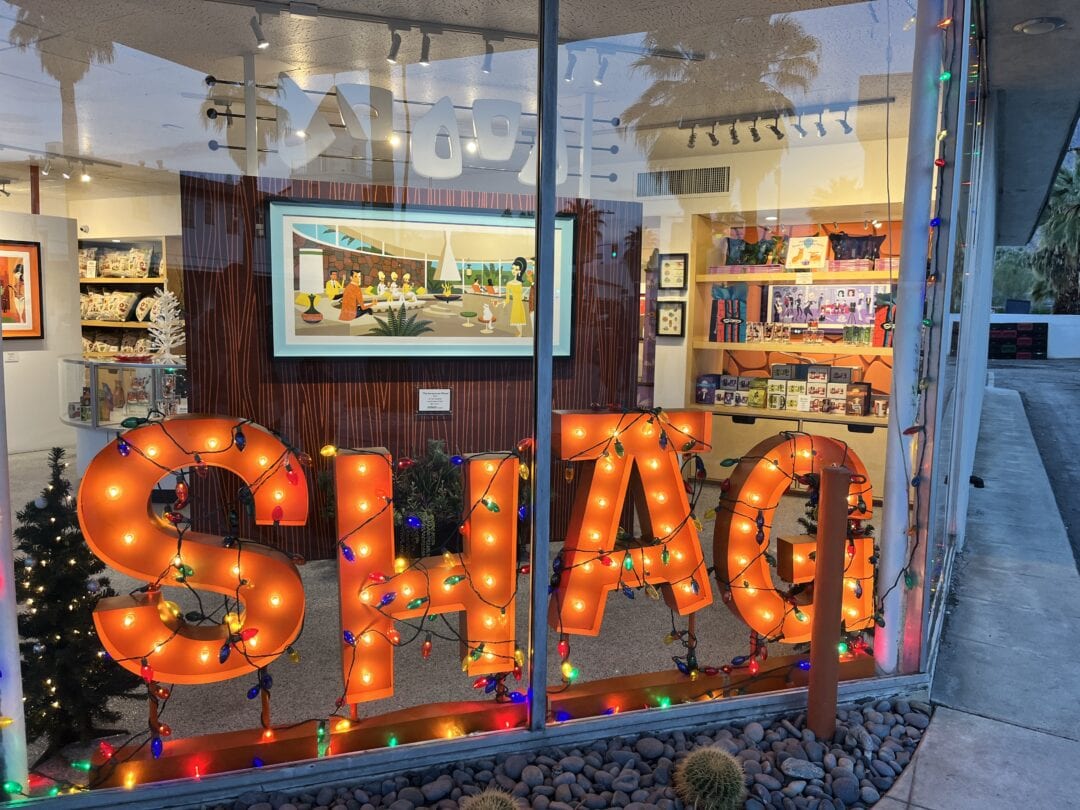 Store front of Shag store in Palm Springs.