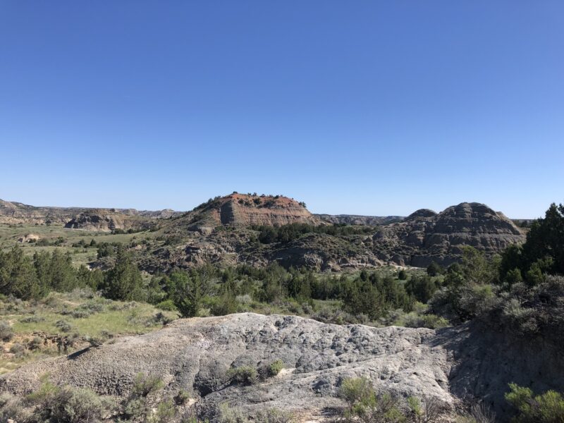 Mountains and rock formations at Theodore Roosevelt National Park