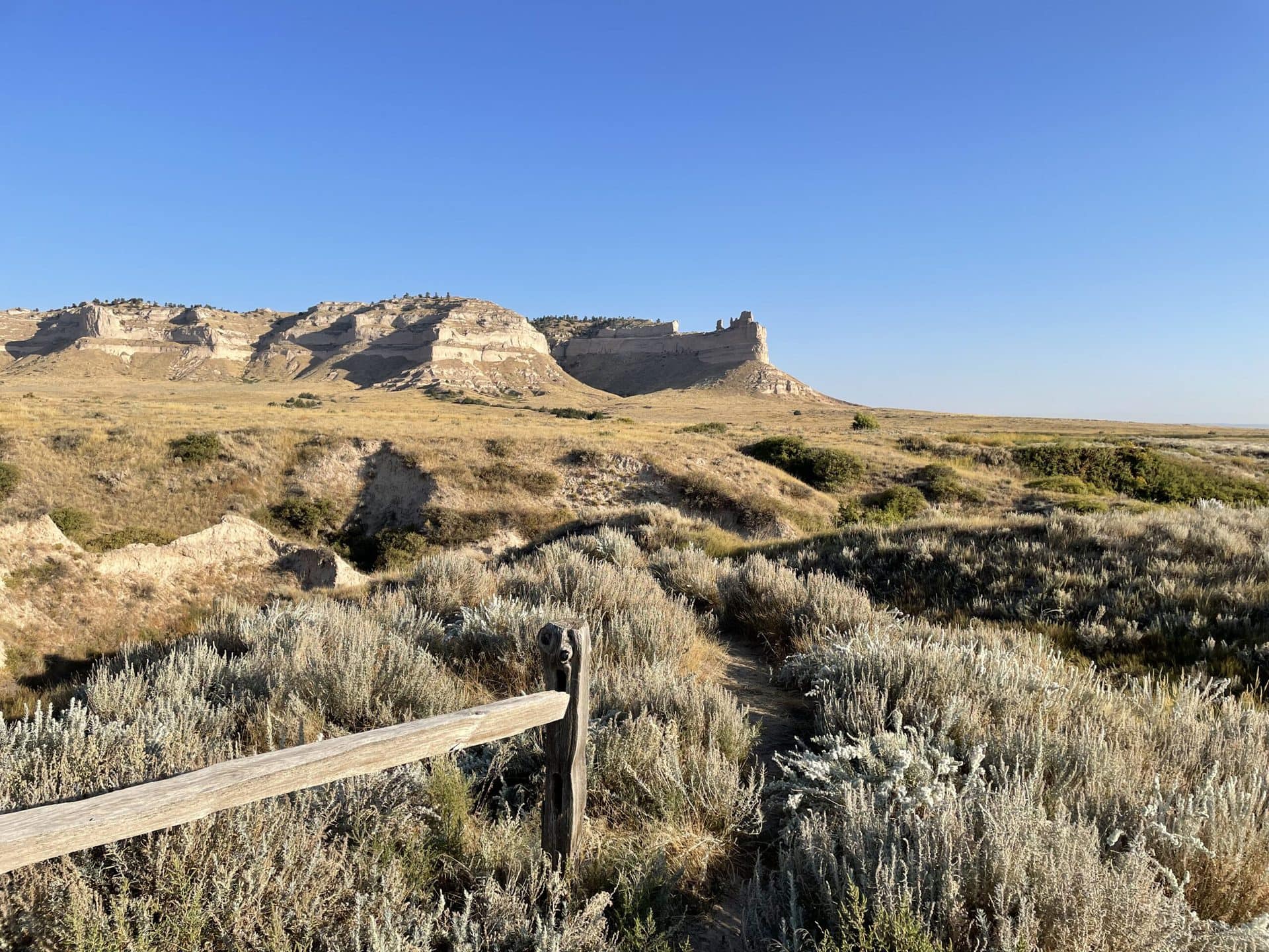 Rock formation in the Great Plains called Scotts Bluff