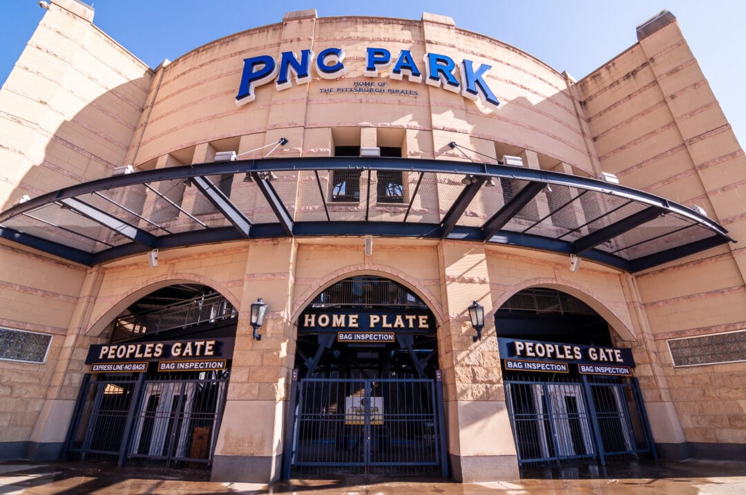 Outside entrance to PNC Park in Pittsburgh
