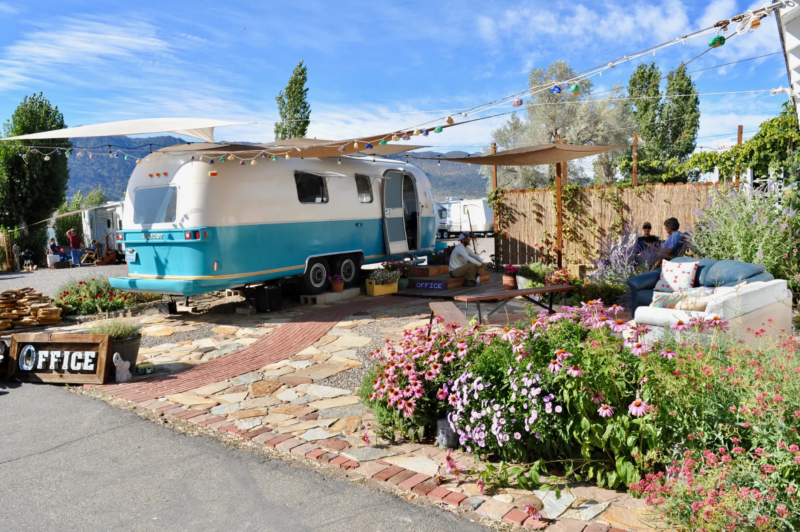 RV accommodation for glamping