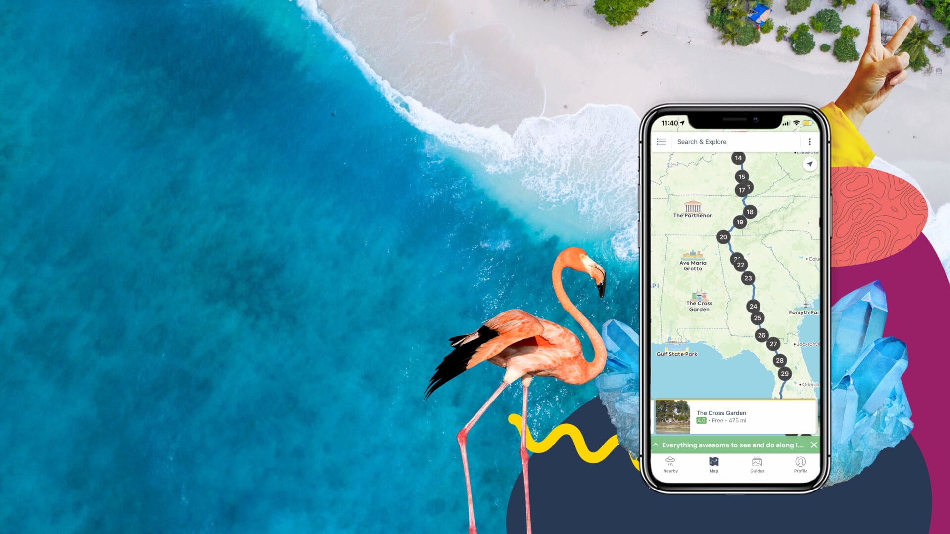 Plan your summer adventure with the #1 road trip planning app.