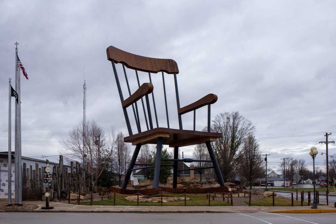an oversized rocking chair
