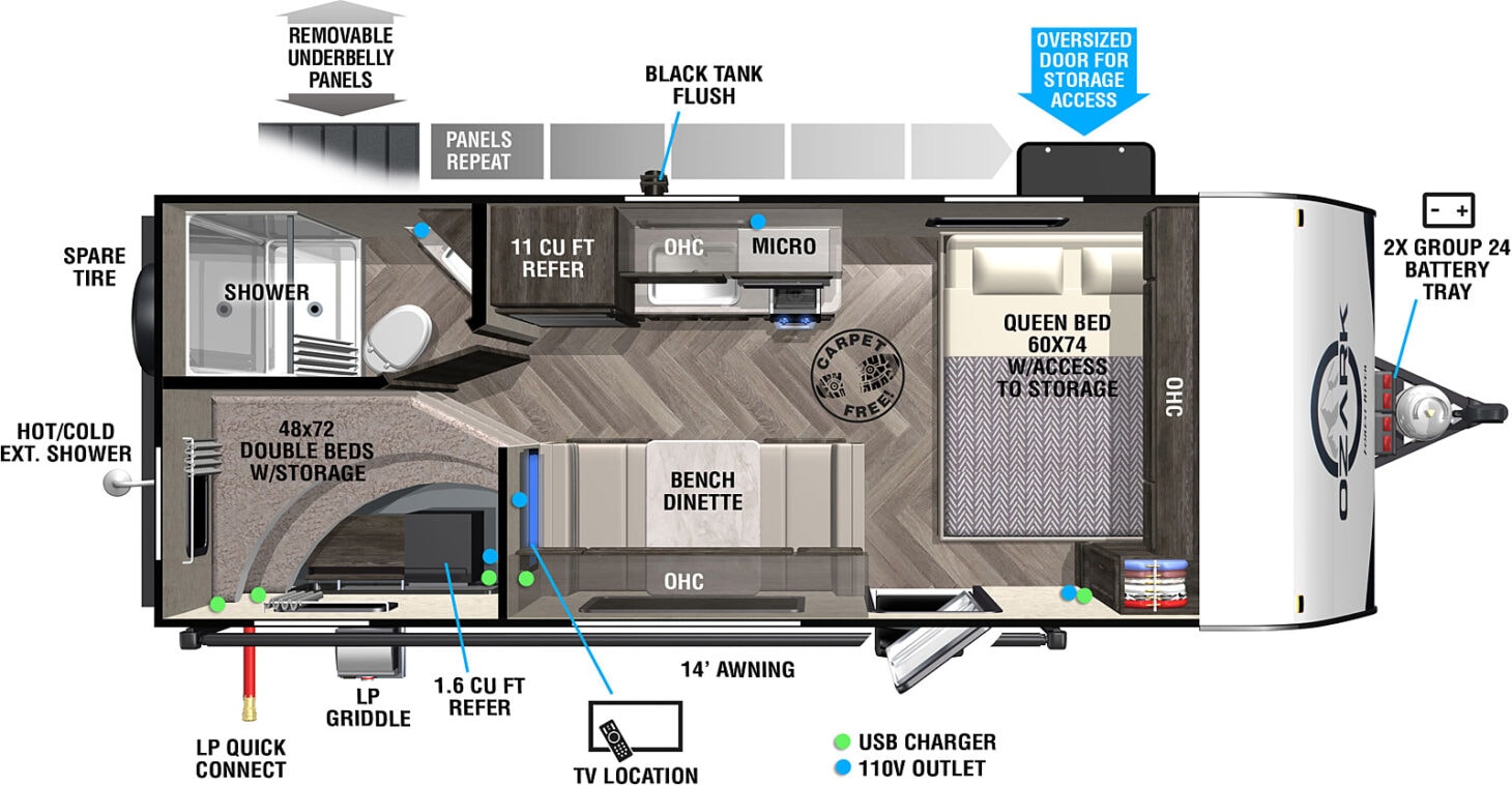 Ozark 1650BHK floorplan