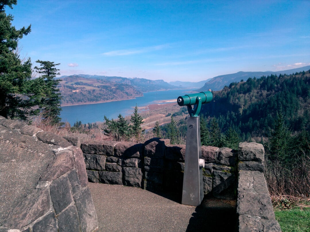 View from portland women's forum state scenic viewpoint in spring.