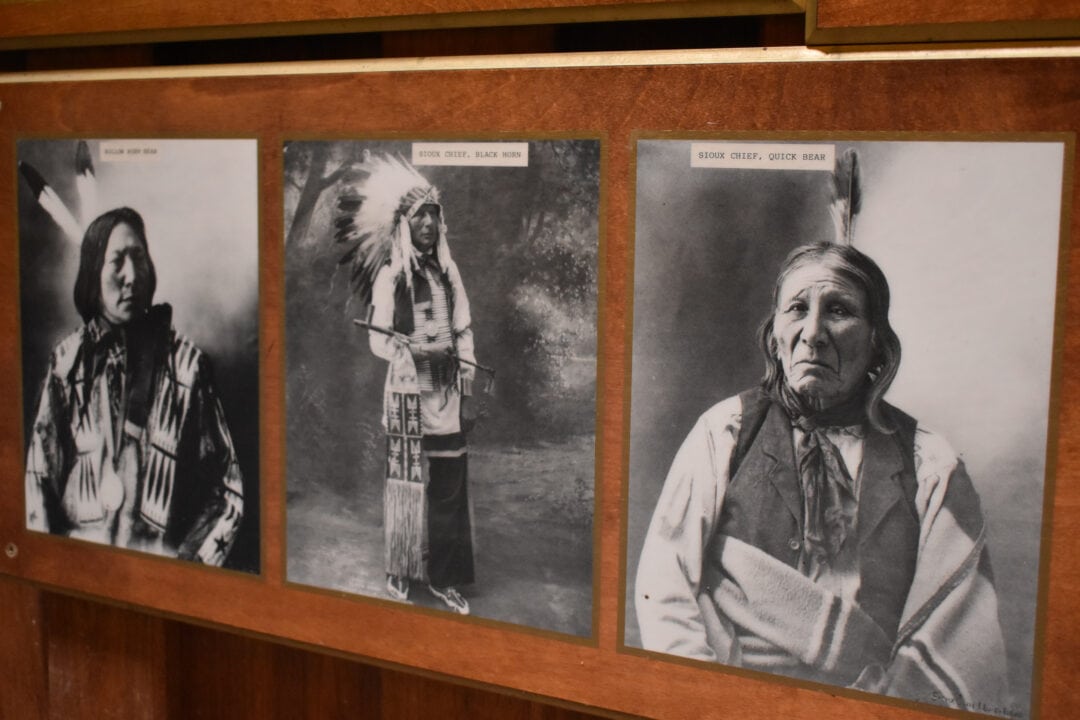 Photos of local Native American leaders.