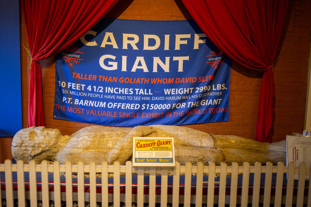 A display of the "Cardiff Giant"